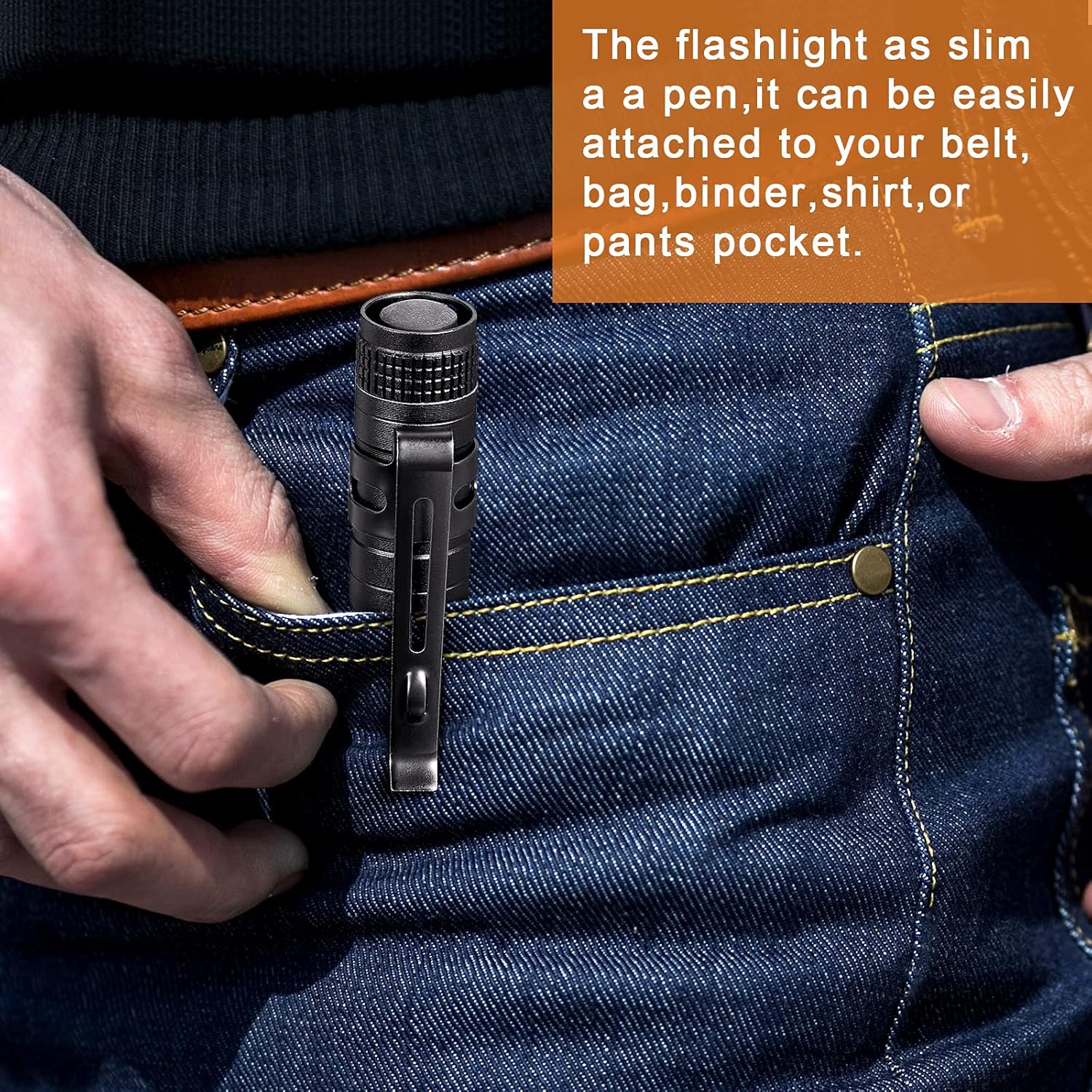 Honoson 10 Pieces Mini Pen Light Flashlight Small LED Pen Light Aluminum Pocket Flashlight with Clip for Inspection Camping Emergency Diary Lighting(3.5 Inches) - Image 6