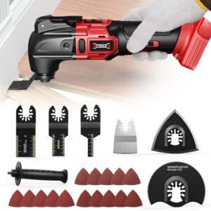 DIYtoolifz Cordless Oscillating Tool Compatible with Milwaukee 18V Battery, 6 Variable Speed Brushless-Motor Tool, Oscillating multi tool kit for Cutting Wood Nails Remove Grout & Sanding(Tool Only)